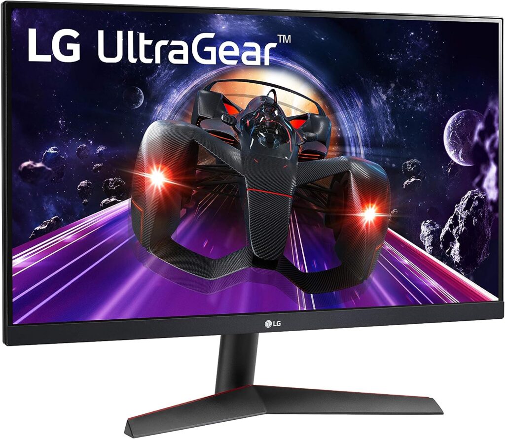 LG 24GN600-B UltraGear Gaming Monitor 24 Full HD (1920 x 1080) IPS Display, 1ms (GtG) Response Time, 144Hz Refresh Rate, AMD FreeSync Premium, HDR10, 3-Side Virtually Borderless Display