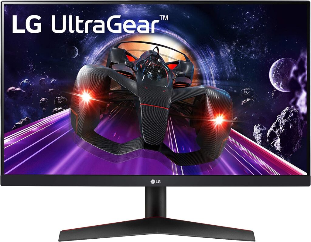 LG 24GN600-B UltraGear Gaming Monitor 24 Full HD (1920 x 1080) IPS Display, 1ms (GtG) Response Time, 144Hz Refresh Rate, AMD FreeSync Premium, HDR10, 3-Side Virtually Borderless Display