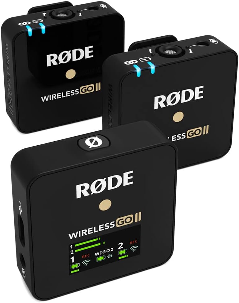 Rode Wireless GO II 2-Person Compact Digital Wireless Microphone System/Recorder (2.4 GHz, Black)